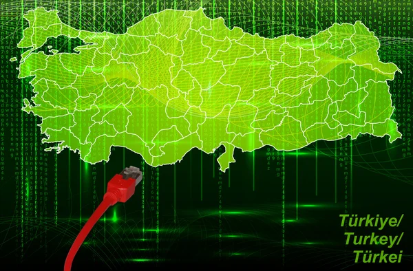 La mappa di Turchia — Vettoriale Stock