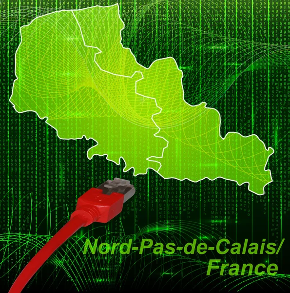 Mapa severní pas-de-Calais — Stockový vektor