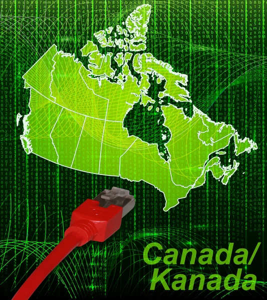 Mapa online de Canadá — Vector de stock