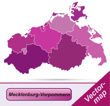 Mecklenburg-Batı Pomerania haritası