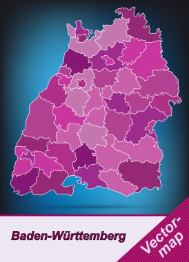 Baden-Wuerttemberg Haritası