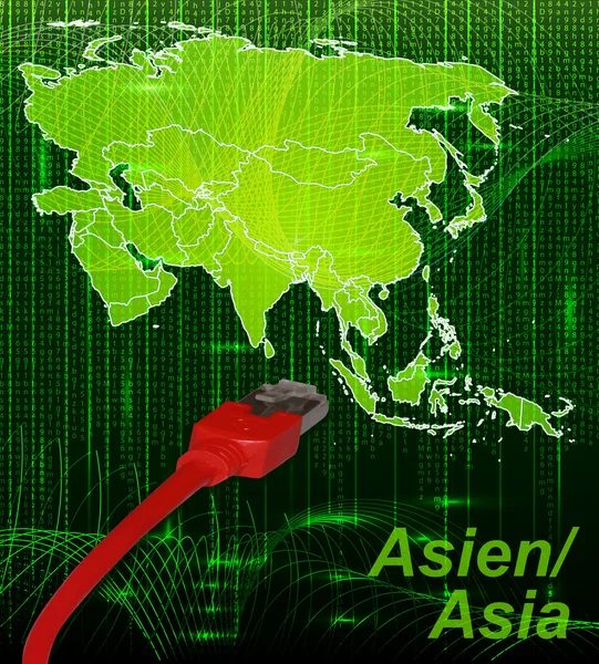Karte von Asien — Stockvektor