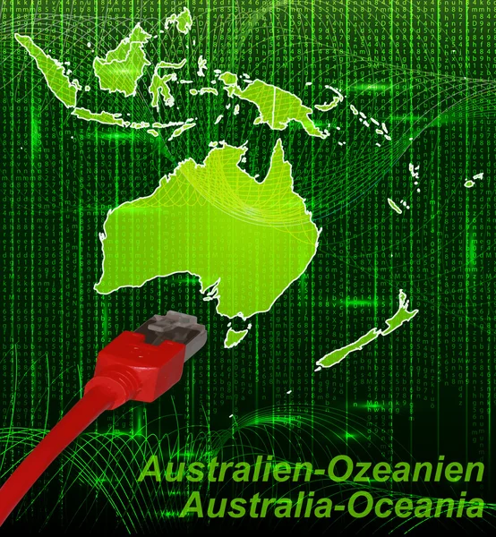 Mapa Australii i Oceanii — Wektor stockowy