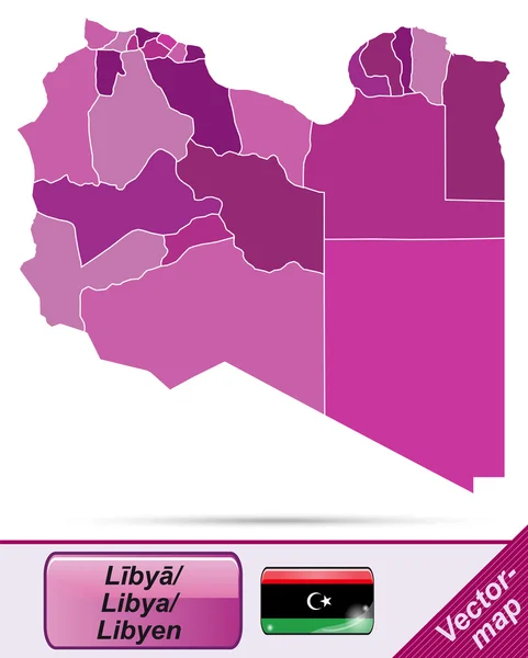 Mapa Libii — Wektor stockowy