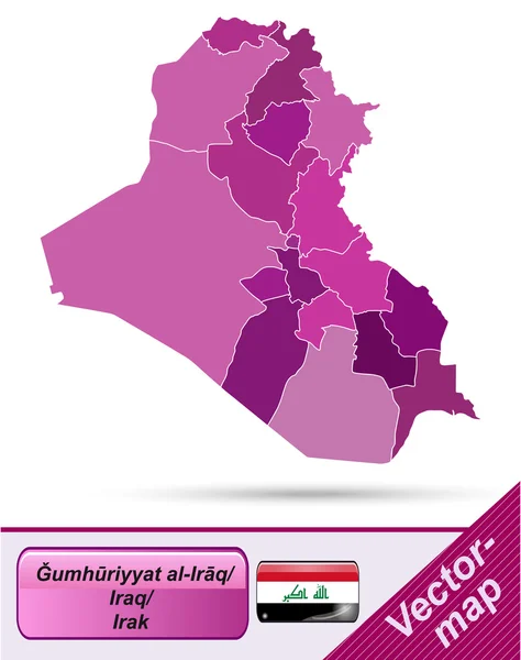 Map of Iraq — Stock Vector