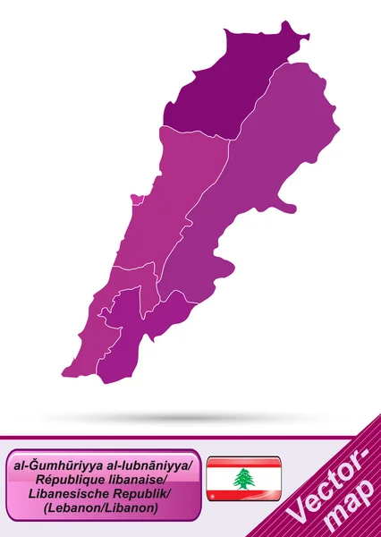 Map of Lebanon — Stock Vector