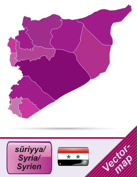 Map of Syria — Stock Vector