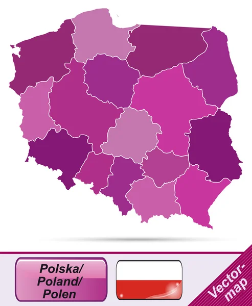 Map of Poland — Stock Vector