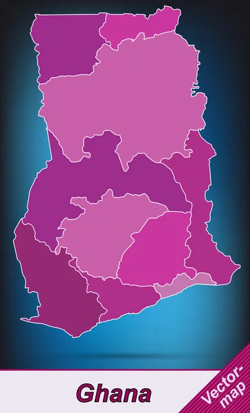 加纳的地图 — 图库矢量图片