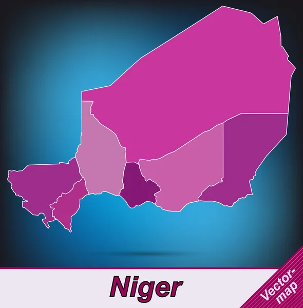 Karte von niger — Stockvektor
