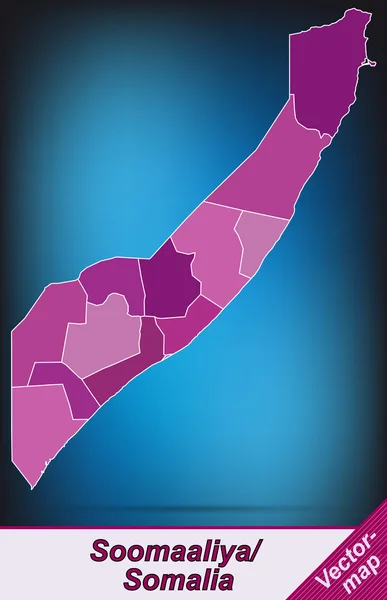 Map of Somalia — Stock Vector