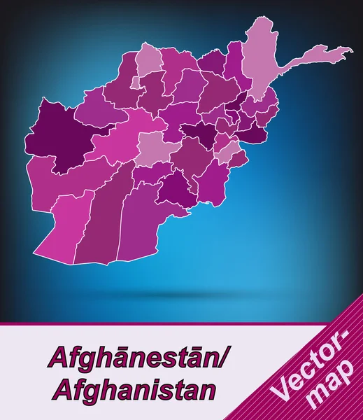 Kaart van afghanistan — Stockvector