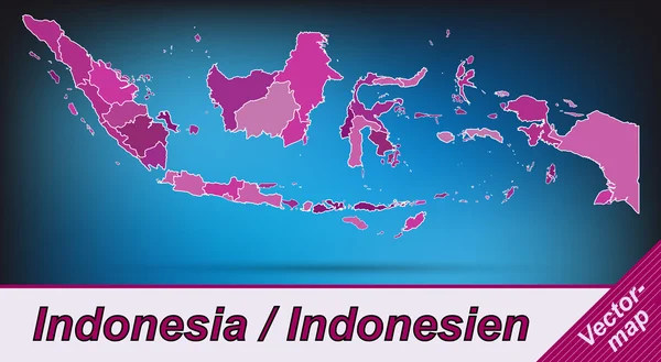 Peta dari indonesia - Stok Vektor