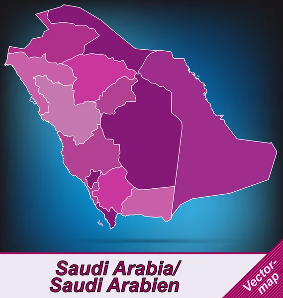 Mapa Arabii Saudyjskiej — Wektor stockowy