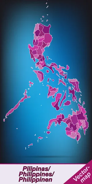 Karte der Philippinen — Stockvektor