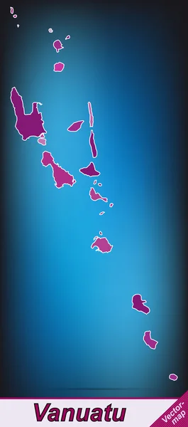 La mappa di Vanuatu — Vettoriale Stock
