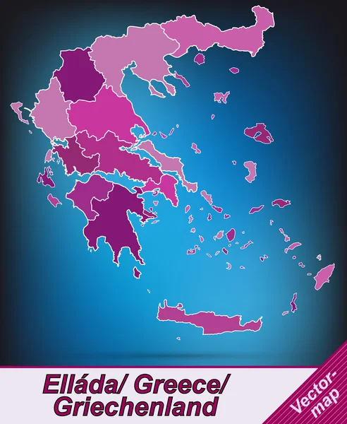 Map of Greece — Stock Vector