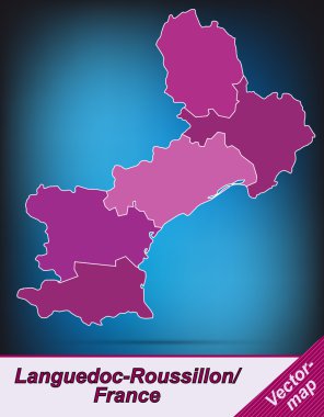 languedoc-roussillon Haritası