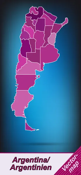阿根廷的地图 — 图库矢量图片
