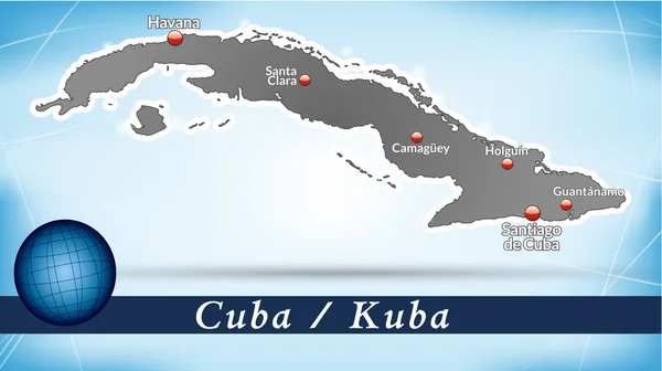 El mapa de Cuba — Archivo Imágenes Vectoriales