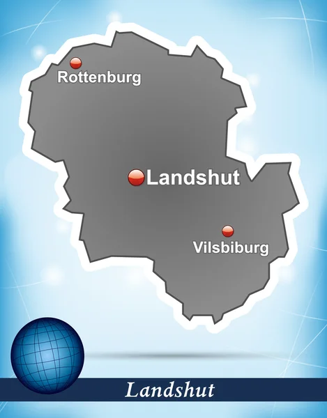 Map of landshut — Stock Vector