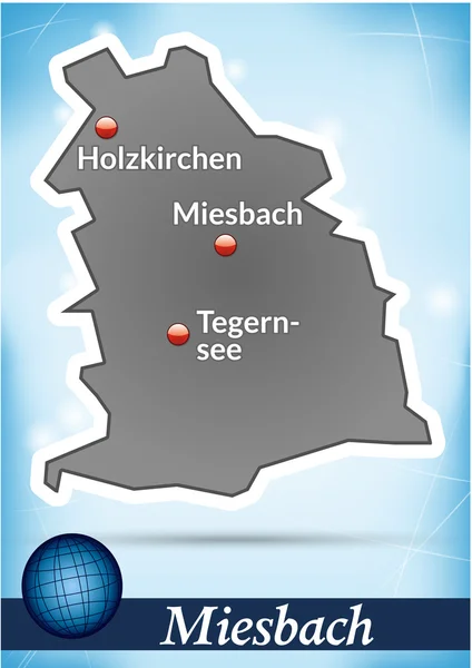 Mapa miesenbach — Stockový vektor