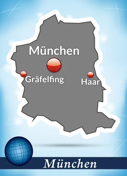 El mapa de munich — Archivo Imágenes Vectoriales