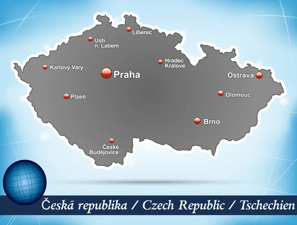 Map of Czech Republic — Stock Vector