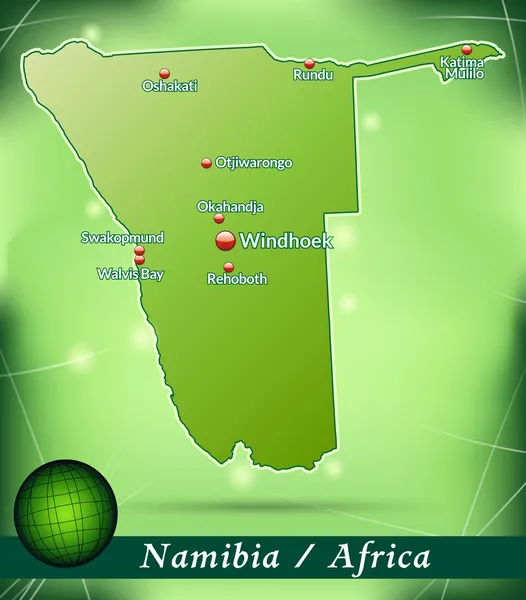 Mapa online de Namibia — Archivo Imágenes Vectoriales