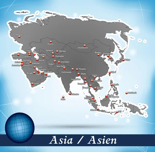 Map of Asia — Stock Vector