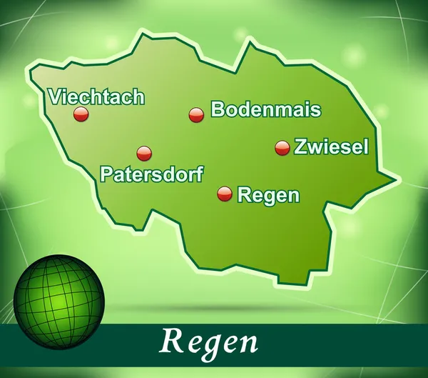 Map of regen — Stock Vector