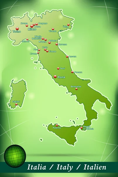 Carte de l'Italie — Image vectorielle