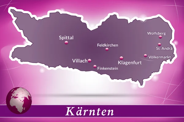 Map of kaernten — Stock Vector