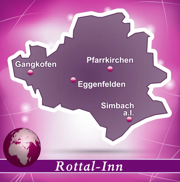 Map of Rottal Inn — Stock Vector