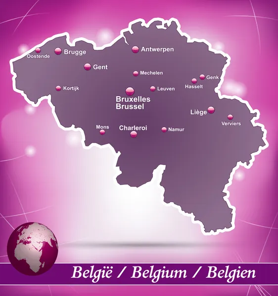 Map of Belgium — Stock Vector