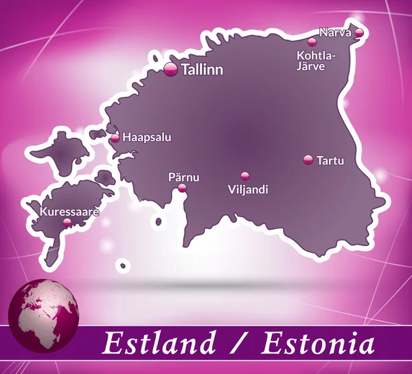 Mapa Estonii — Wektor stockowy