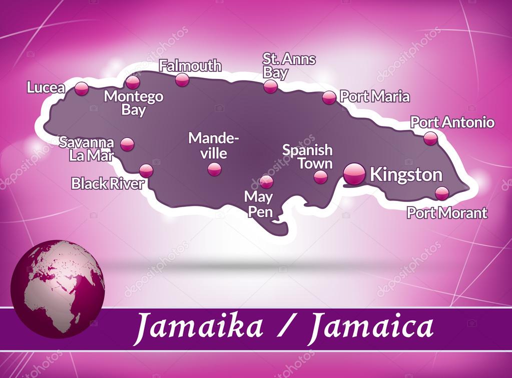 Jamaica Map - Map Of Jamaica Vector Image By C Artalis Vector Stock 39317291 : Jamaica lies 140 km (90 mi) south of cuba and 190 km (118 mi) west of haiti.