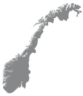 Map of Norway clipart