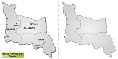 aşağı Normandiya Haritası