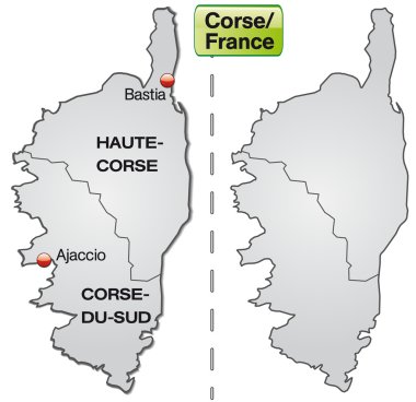 Korsika Haritası