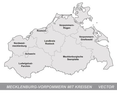 Mecklenburg-Batı Pomerania haritası