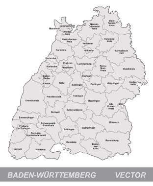 Baden-Wuerttemberg Haritası