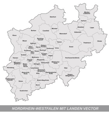 Kuzey Ren-Vestfalya Haritası