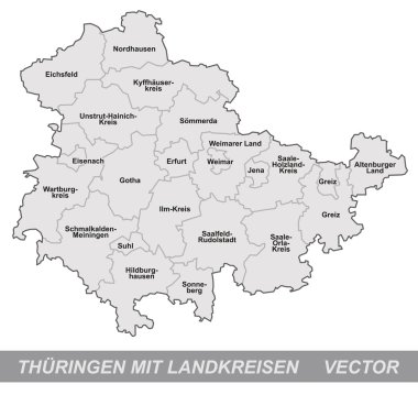 thuringia Haritası