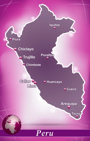 Map of Peru — Stock Vector