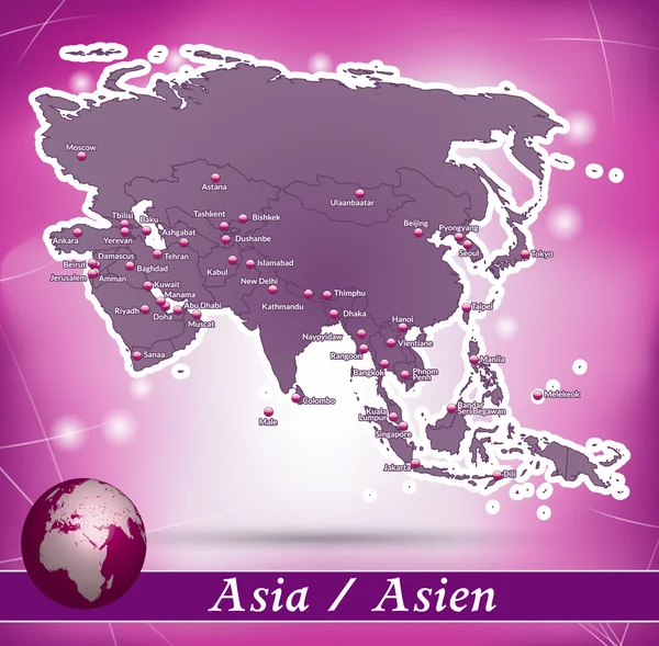 Map of Asia — Stock Vector