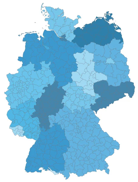 Deutschland-Karte — Stockvektor