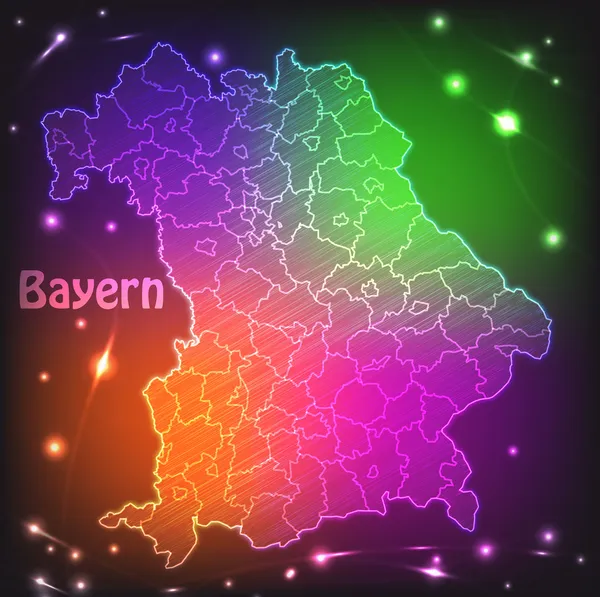 Karte von Bayern — Stockvektor