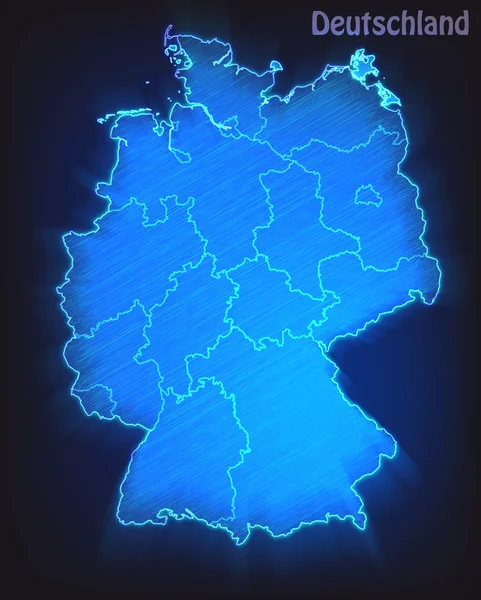 Mapa online de Alemania — Vector de stock