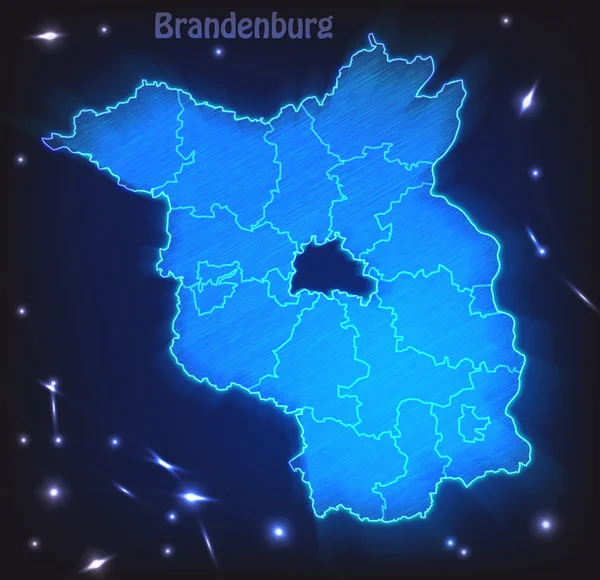 Karte von brandenburg — Stockvektor